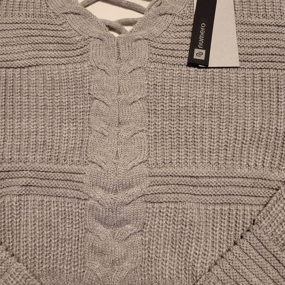 Numero Gray Knit Sweater - Picture 6 of 8